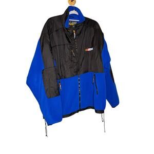 Vintage Essex NASCAR fleece line blue race car‎ jacket